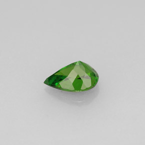 Diopsídio de cromo verde natural 0,53ct, formato de pêra, VVS-VS