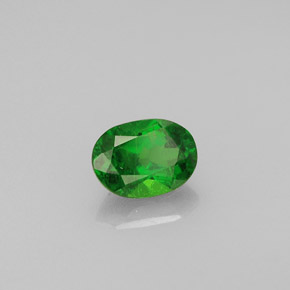 Diopsídio de cromo verde natural 0,38ct, corte oval, VS