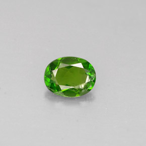 Diopsídio de cromo verde natural 0,28ct, corte oval, VS