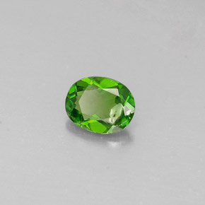 Diopsídio de cromo verde natural 0,28ct, corte oval, VS