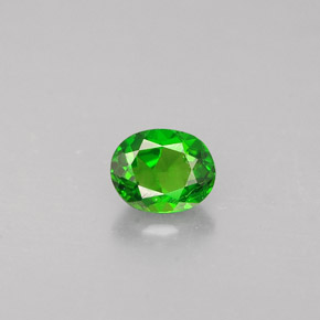 Diopsídio de cromo verde natural 0,29ct, corte oval, VS