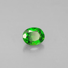 Diopsídio de cromo verde natural 0,29ct, corte oval, VS
