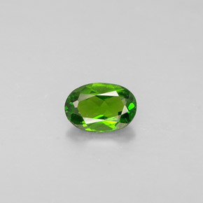 Diopsídio de cromo verde natural 0,28ct, corte oval, VS