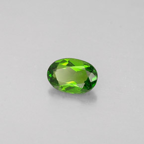 Diopsídio de cromo verde natural 0,28ct, corte oval, VS