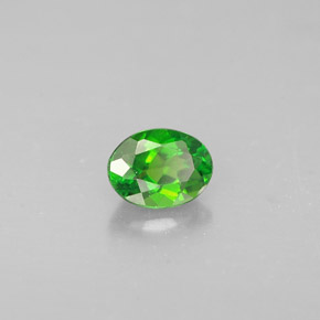 Diopsídio de cromo verde natural 0,28ct, corte oval, VS