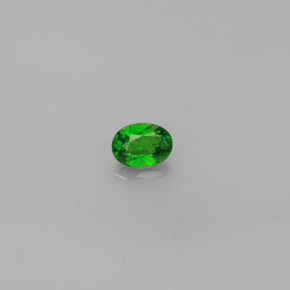 Diopsídio de cromo verde natural 0,30ct, corte oval, VS