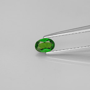 Diopsídio de cromo verde natural 0,28ct, corte oval, VS