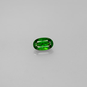 Diopsídio de cromo verde natural 0,34ct, corte oval, VS-SI
