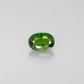 Diopsídio de cromo verde natural 0,32ct, corte oval, VS