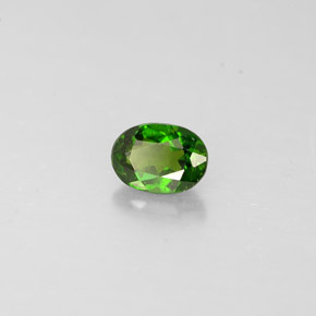 Diopsídio de cromo verde natural 0,32ct, corte oval, VS