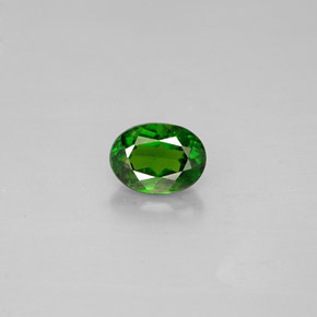 Diopsídio de cromo verde natural 0,40ct, corte oval, VS