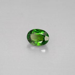 Diopsídio de cromo verde natural 0,40ct, corte oval, VS