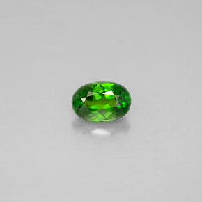 Diopsídio de cromo verde natural 0,26ct, corte oval, VS
