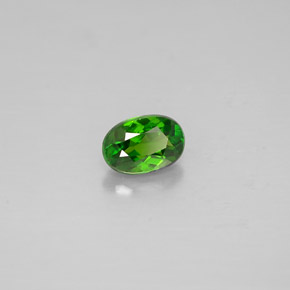 Diopsídio de cromo verde natural 0,26ct, corte oval, VS