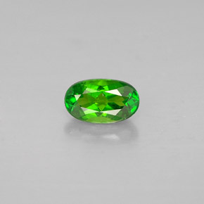 Diopsídio de cromo verde natural 0,39ct, corte oval, VS