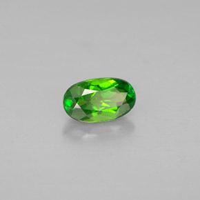 Diopsídio de cromo verde natural 0,39ct, corte oval, VS