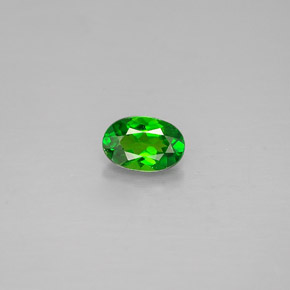 Diopsídio de cromo verde natural 0,22ct, corte oval, VS