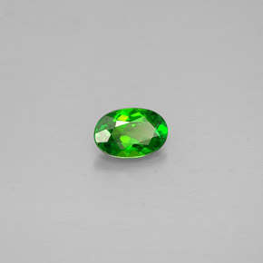 Diopsídio de cromo verde natural 0,22ct, corte oval, VS