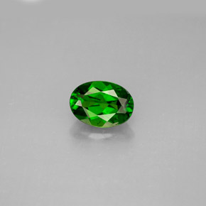 Diopsídio de cromo verde natural 0,98ct, corte oval, VS