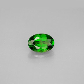 Diopsídio de cromo verde natural 0,98ct, corte oval, VS