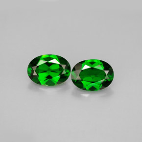 Pedras preciosas de diopsídio de cromo verde natural de  ct, corte oval, VS