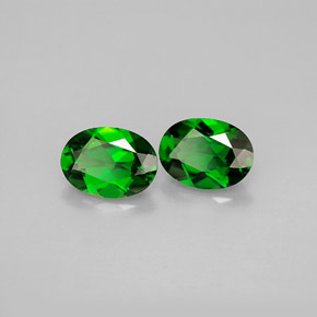 Pedras preciosas de diopsídio de cromo verde natural de  ct, corte oval, VS