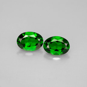 Pedras preciosas de diopsídio de cromo verde natural de  ct, corte oval, VS