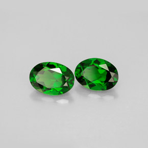 Pedras preciosas de diopsídio de cromo verde natural de  ct, corte oval, VS