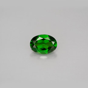 Diopsídio de cromo verde natural 0,96ct, corte oval, VS
