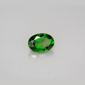 Diopsídio de cromo verde natural 0,96ct, corte oval, VS