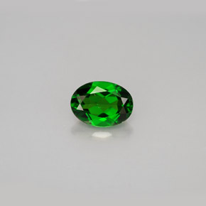 Diopsídio de cromo verde natural 0,91ct, corte oval, VS