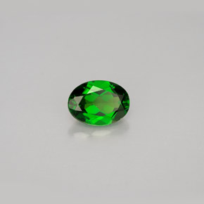 Diopsídio de cromo verde natural 0,91ct, corte oval, VS