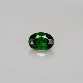 Diopsídio de cromo verde natural 0,94ct, corte oval, VS