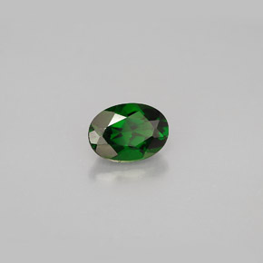 Diopsídio de cromo verde natural 0,94ct, corte oval, VS