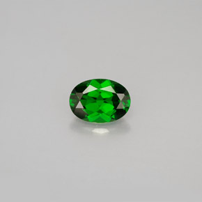 Diopsídio de cromo verde natural 0,88ct, corte oval, VS