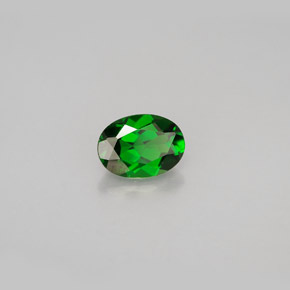 Diopsídio de cromo verde natural 0,88ct, corte oval, VS