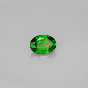 Diopsídio de cromo verde natural 0,84ct, corte oval, VS
