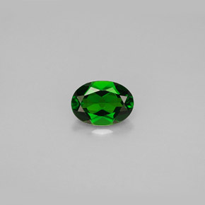 Diopsídio de Cromo Verde Natural 0.86ct, Corte Oval, VS