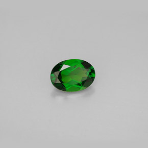 Diopsídio de Cromo Verde Natural 0.86ct, Corte Oval, VS