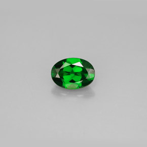 Diopsídio de cromo verde natural 0,87ct, corte oval, VS