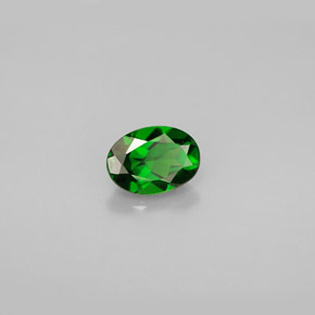 Diopsídio de cromo verde natural 0,87ct, corte oval, VS