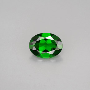 Diopsídio de cromo verde natural 1,14ct, corte oval, VS