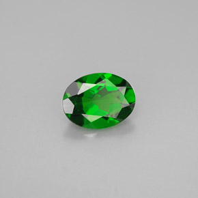Diopsídio de cromo verde natural 1,14ct, corte oval, VS