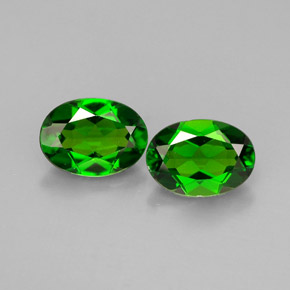 Pedras preciosas de diopsídio de cromo verde natural de  ct, corte oval, VS