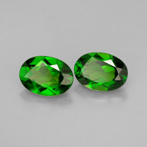 Pedras preciosas de diopsídio de cromo verde natural de  ct, corte oval, VS