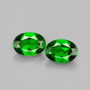 Pedras preciosas de diopsídio de cromo verde natural de  ct, corte oval, VS