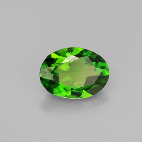 Diopsídio de cromo verde natural 0,79ct, corte oval, VS