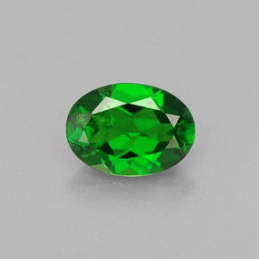 Diopsídio de cromo verde natural 0,86ct, corte oval, VS