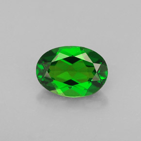 Diopsídio de cromo verde natural 0,87ct, corte oval, VVS-VS