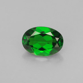 Diopsídio de cromo verde natural 0,79ct, corte oval, VS